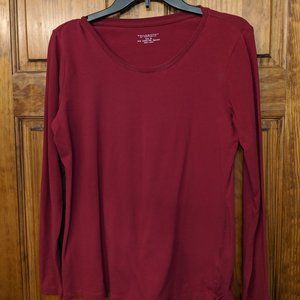 Women's Red Long Sleeve Top